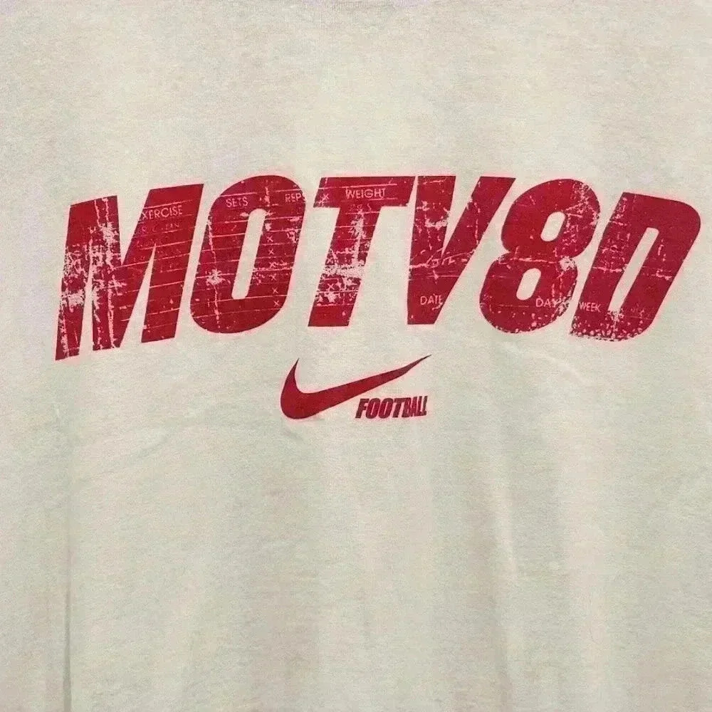 Nike MOTV8D Football Mens T Shirt Size XXL White Red - Picture 2 of 5